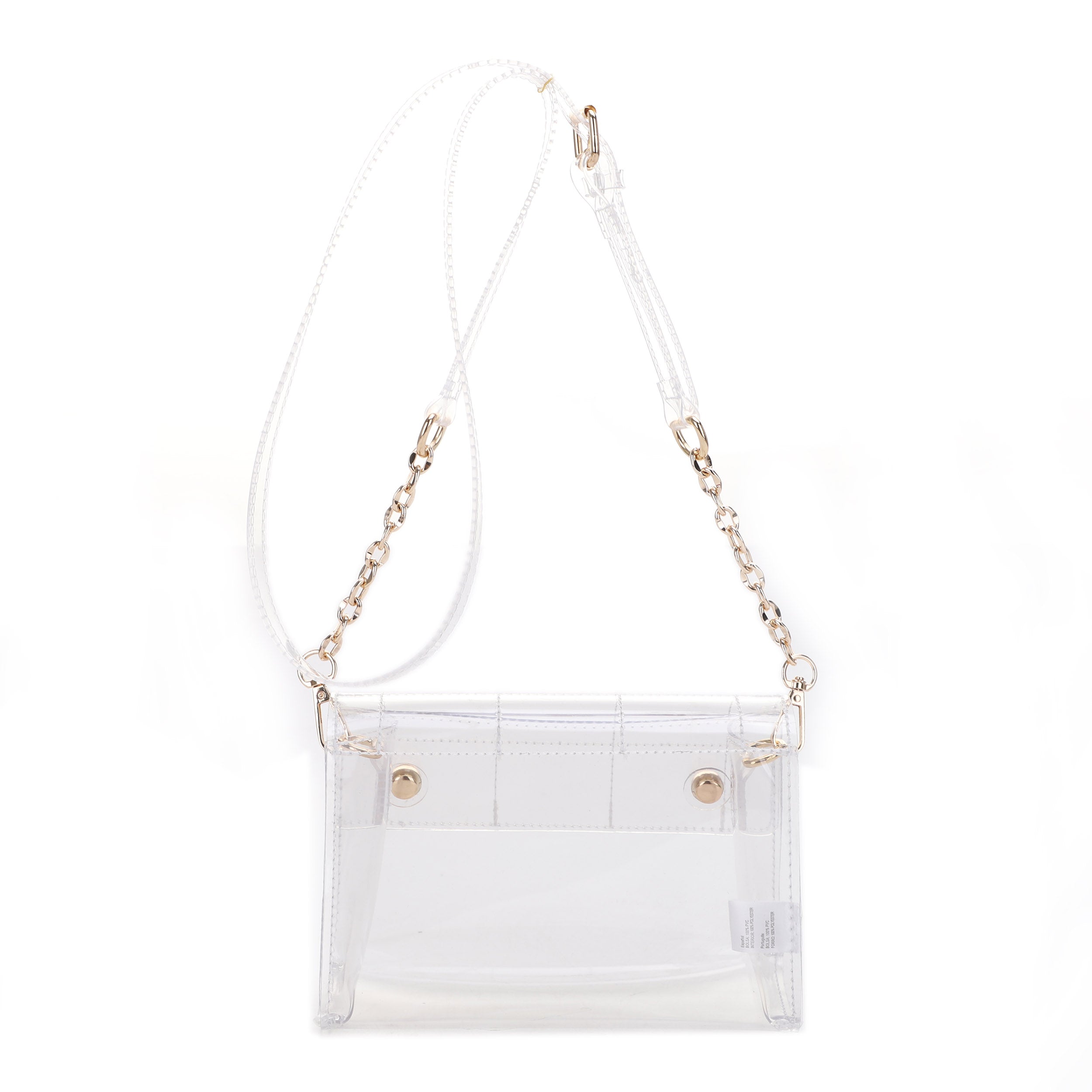 CL20573 Clear Stitched Crossbody