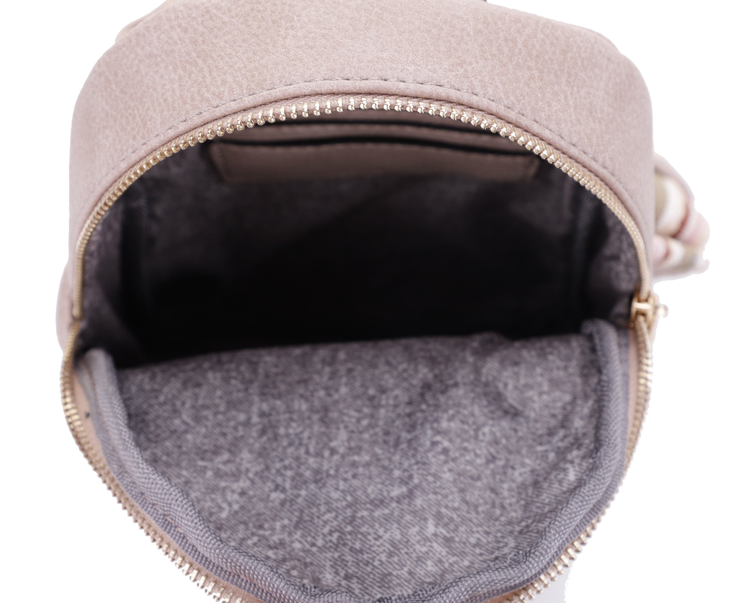 FC20386 Gold Zipper Double Pocket Webbing Strap Backpack Sling
