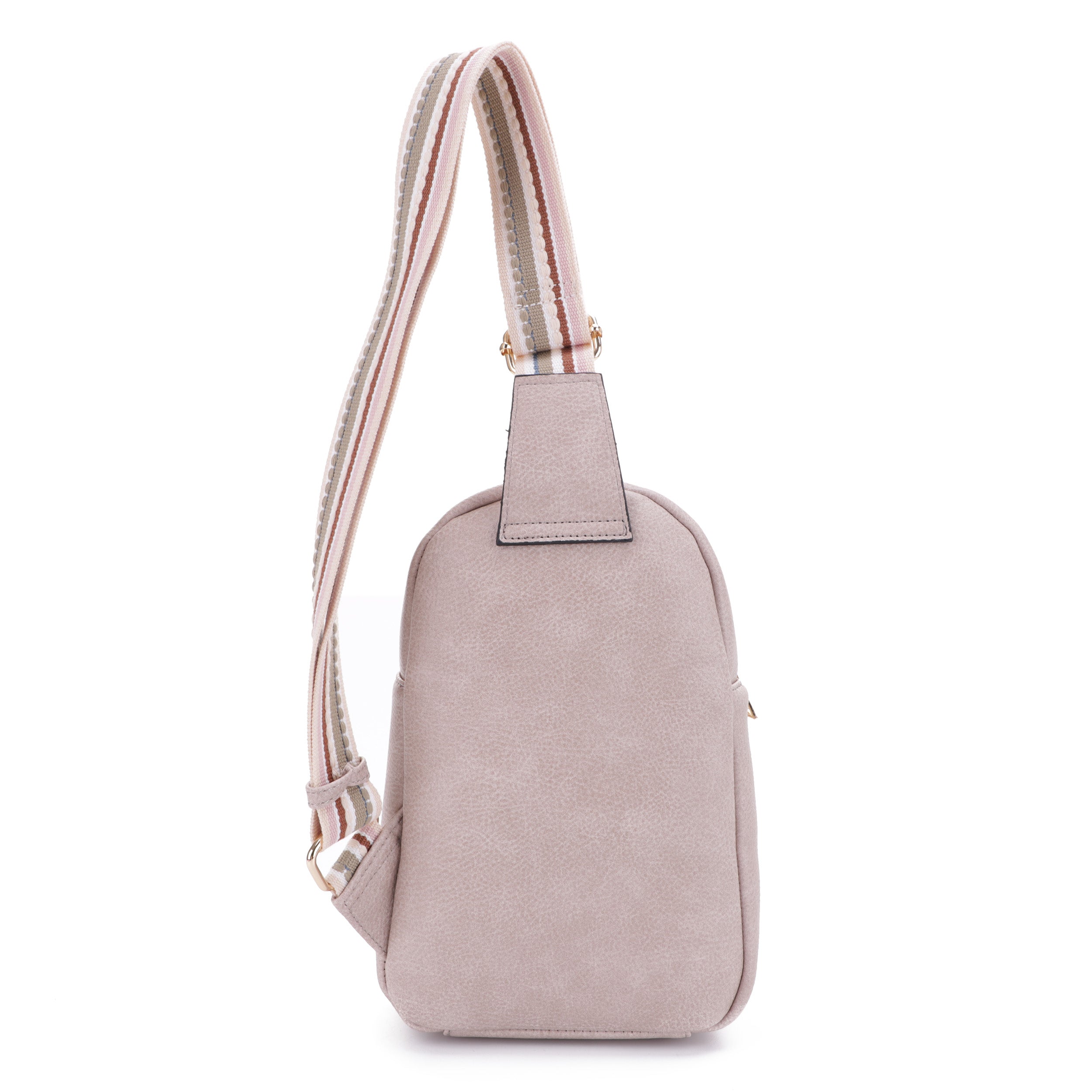 FC20386 Gold Zipper Double Pocket Webbing Strap Backpack Sling