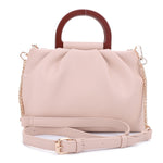 HL20584 Wooden Top Handle Scrunched Crossbody