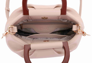 HL20584 Wooden Top Handle Scrunched Crossbody