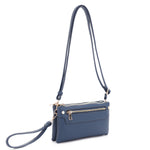 MT20480 Multicompartment Crossbody with Front Zipper Pocket